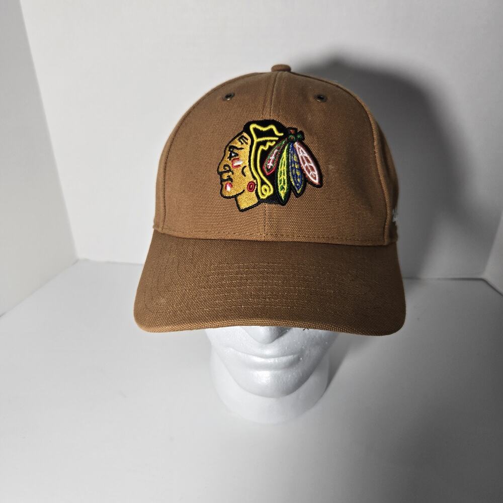 Carhartt x '47 Chicago Blackhawks Brown NHL Hockey Cap Officially Licensed EUC